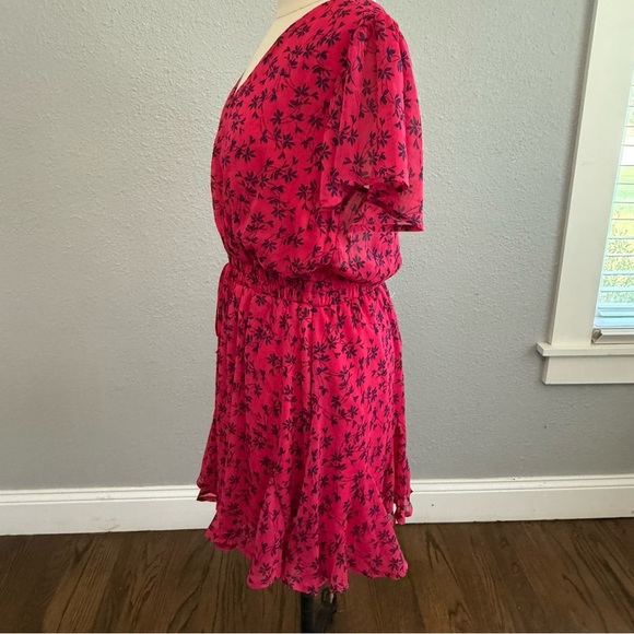 Blue Rain Pink & Blue Floral Dress Size Medium EUC - Picture 3 of 7